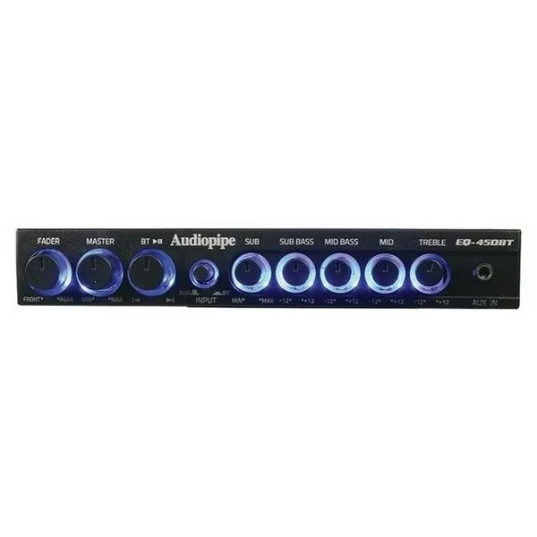 Audiopipe EQ450BT 4 Band Wireless Streaming Graphic Band Equalizer with Bluetooth, Audiopipe, Mfr#: EQ450BT